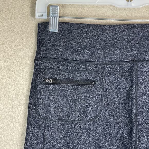 Lululemon Pants Womens M Gray Wide Leg Cropped Drawstring Waist Athletic Stretch - Picture 9 of 12